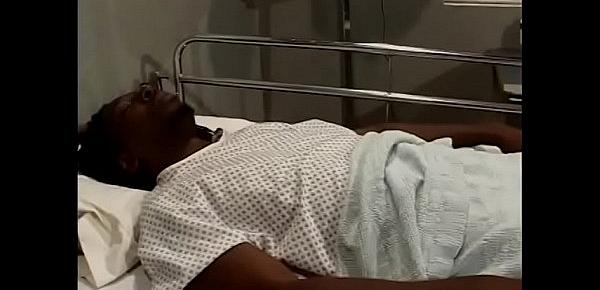  Horny black nurse Desire Devil Len rides black stud on his hospital bed